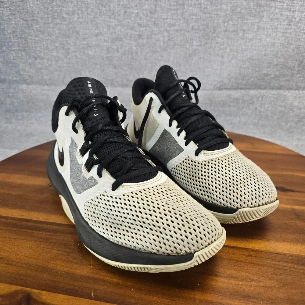 Nike Air Precision II Men's Basketball Shoes White Black Size‎ 7.5 AA7069-100